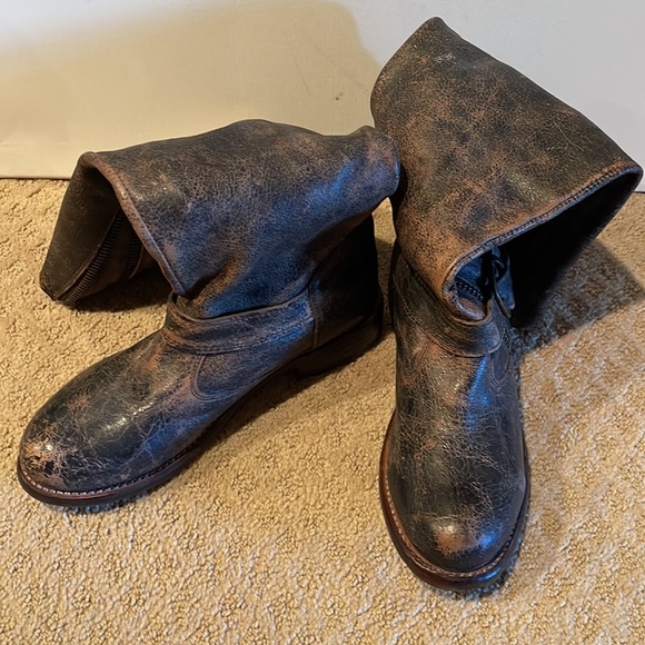 BED STU NWT COBBLER SERIES LEATHER BLACK DISTRESSED, SIZE 7.5 - Picture 7 of 8